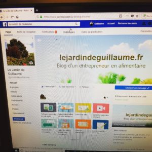 Page Facebook Le Jardin de Guillaume